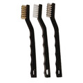 Redtree Industries Redtree Industries 61270 Small Plastic Handle Scratch Brush - Brass, Nylon, Stainless Steel Set 61270